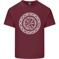 Viking Symbol Vegvisir White Gym Mens Cotton T-Shirt Tee Top Maroon