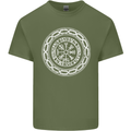 Viking Symbol Vegvisir White Gym Mens Cotton T-Shirt Tee Top Military Green