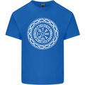 Viking Symbol Vegvisir White Gym Mens Cotton T-Shirt Tee Top Royal Blue