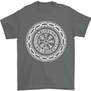 Viking Symbol Vegvisir White Gym Mens T-Shirt 100% Cotton Charcoal