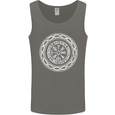Viking Symbol Vegvisir White Gym Mens Vest Tank Top Charcoal
