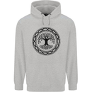 Viking Symbol Yggdrasil Black Gym Mens 80% Cotton Hoodie Sports Grey