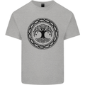 Viking Symbol Yggdrasil Black Gym Mens Cotton T-Shirt Tee Top Sports Grey