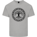 Viking Symbol Yggdrasil Black Gym Mens Cotton T-Shirt Tee Top Sports Grey