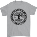 Viking Symbol Yggdrasil Black Gym Mens T-Shirt 100% Cotton Sports Grey