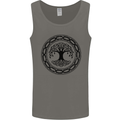 Viking Symbol Yggdrasil Black Gym Mens Vest Tank Top Charcoal