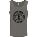 Viking Symbol Yggdrasil Black Gym Mens Vest Tank Top Charcoal