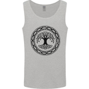 Viking Symbol Yggdrasil Black Gym Mens Vest Tank Top Sports Grey