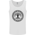 Viking Symbol Yggdrasil Black Gym Mens Vest Tank Top White