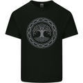 Viking Symbol Yggdrasil Grey Gym Kids T-Shirt Childrens Black