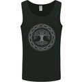 Viking Symbol Yggdrasil Grey Gym Mens Vest Tank Top Black