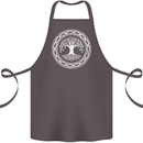 Viking Symbol Yggdrasil White Gym Cotton Apron 100% Organic Dark Grey