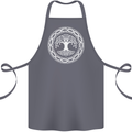 Viking Symbol Yggdrasil White Gym Cotton Apron 100% Organic Steel