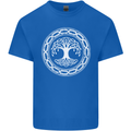Viking Symbol Yggdrasil White Gym Mens Cotton T-Shirt Tee Top Royal Blue