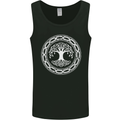 Viking Symbol Yggdrasil White Gym Mens Vest Tank Top Black