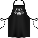 Viking Valknut Helmet Text and Axes Gym Cotton Apron 100% Organic Black