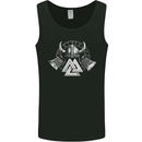 Viking Valknut Helmet Text and Axes Gym Mens Vest Tank Top Black