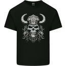 Viking Warrior Skull Helmet With Horns Kids T-Shirt Childrens Black