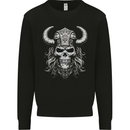 Viking Warrior Skull Helmet With Horns Mens Sweatshirt Jumper Black