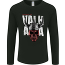 Viking Warrior Skull Valhalla Mens Long Sleeve T-Shirt Black