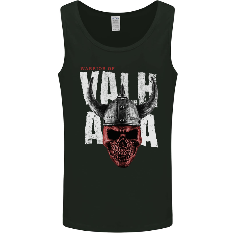 Viking Warrior Skull Valhalla Mens Vest Tank Top Black
