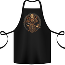 Viking Warrior With Sword and Shield Cotton Apron 100% Organic Black