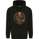 Viking Warrior With Sword and Shield Mens 80% Cotton Hoodie Black