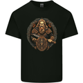 Viking Warrior With Sword and Shield Mens Cotton T-Shirt Tee Top Black