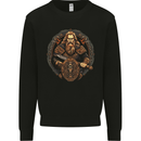 Viking Warrior With Sword and Shield Mens Sweatshirt Jumper Black