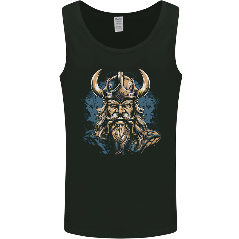 Viking With Horned Helmet Mens Vest Tank Top Black