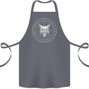 Viking Wolf With Nordic Symbols Cotton Apron 100% Organic Steel