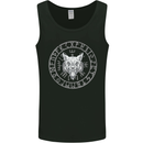 Viking Wolf With Nordic Symbols Mens Vest Tank Top Black