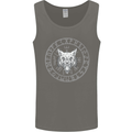 Viking Wolf With Nordic Symbols Mens Vest Tank Top Charcoal