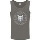 Viking Wolf With Nordic Symbols Mens Vest Tank Top Charcoal