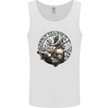Viking Wolf and Axe With Vegvisir Viking Symbols Mens Vest Tank Top White