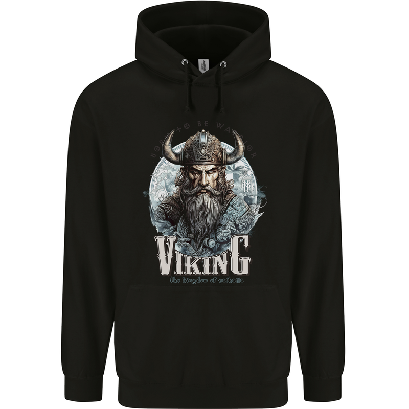 Viking the Kingdom of Valhalla Childrens Kids Hoodie Black