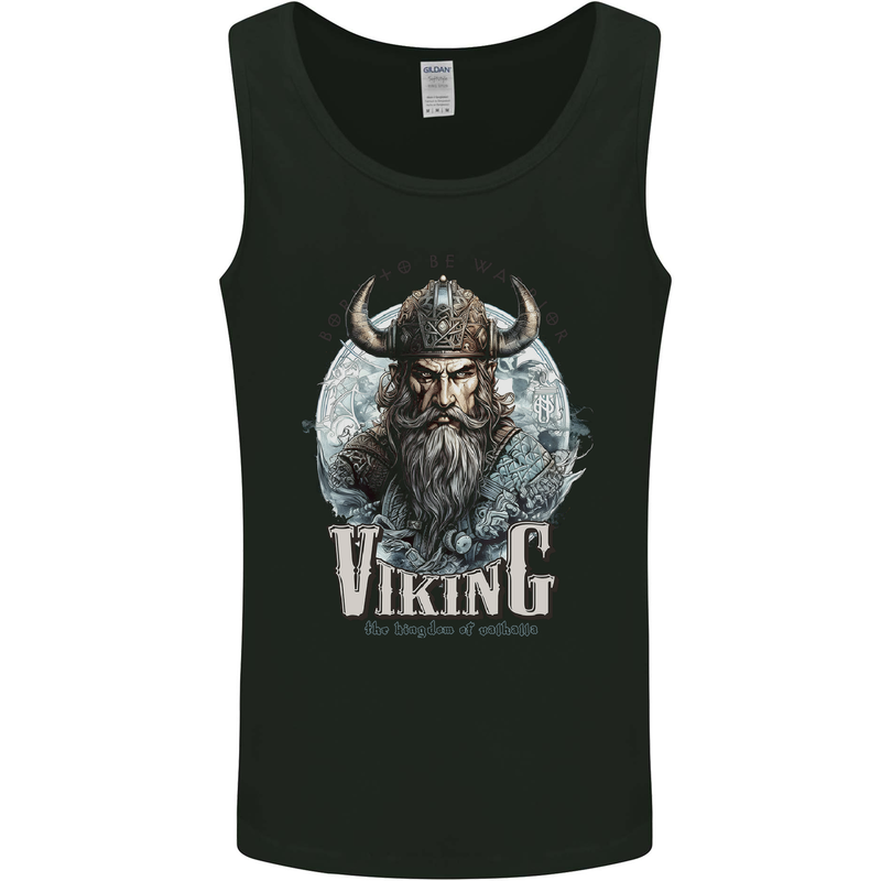 Viking the Kingdom of Valhalla Mens Vest Tank Top Black