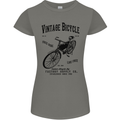 Vintage Bicycle Cycling Cyclist Retro Bike Womens Petite Cut T-Shirt Charcoal