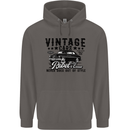 Vintage Cars Rebel Without a Cause USA Mens 80% Cotton Hoodie Charcoal