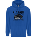 Vintage Cars Rebel Without a Cause USA Mens 80% Cotton Hoodie Royal Blue