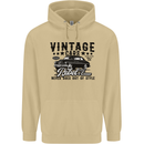 Vintage Cars Rebel Without a Cause USA Mens 80% Cotton Hoodie Sand