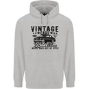 Vintage Cars Rebel Without a Cause USA Mens 80% Cotton Hoodie Sports Grey
