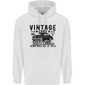 Vintage Cars Rebel Without a Cause USA Mens 80% Cotton Hoodie White