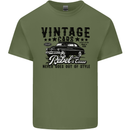 Vintage Cars Rebel Without a Cause USA Mens Cotton T-Shirt Tee Top Military Green