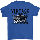 Vintage Cars Rebel Without a Cause USA Mens T-Shirt 100% Cotton Royal Blue