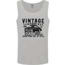 Vintage Cars Rebel Without a Cause USA Mens Vest Tank Top Sports Grey