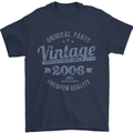 Vintage Year 18th Birthday 2006 Mens T-Shirt 100% Cotton Navy Blue