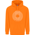 Vinyl Music Sound Waves Turntable DJ Decks Childrens Kids Hoodie Orange