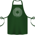 Vinyl Music Sound Waves Turntable DJ Decks Cotton Apron 100% Organic Forest Green