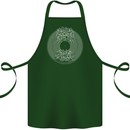 Vinyl Music Sound Waves Turntable DJ Decks Cotton Apron 100% Organic Forest Green